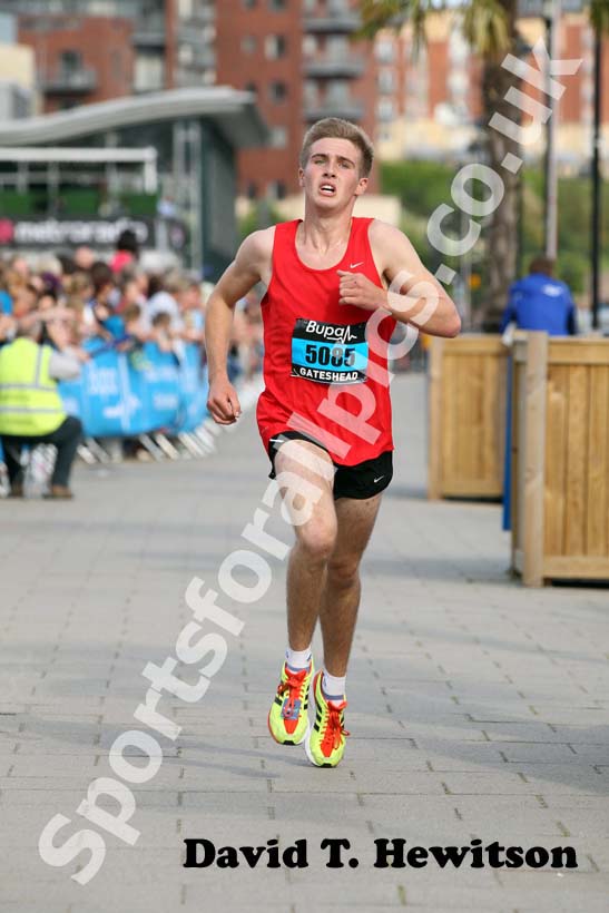 No 5085 finishing the 2012 BUPA Junior Great North Run.